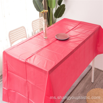 Heavy Duty Pepejal PEVA Tablecloth Parti Boleh guna